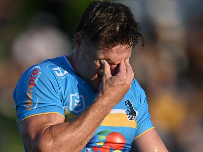 AJ Brimson after loss to the Eels. Picture: NRL Imagery