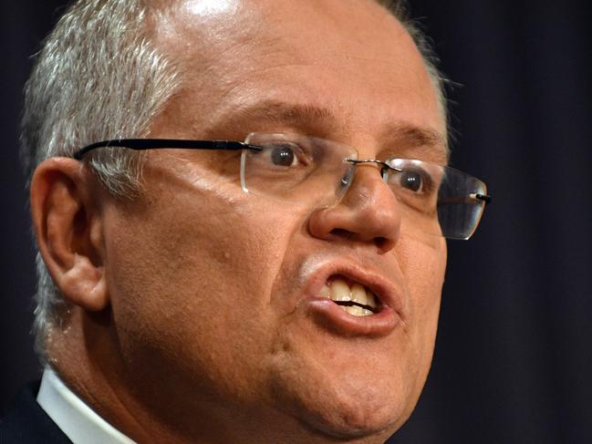 Scott Morrison’s announcement to scrap the French deal shocked many, but the government appears to have been secretly planning the move months in advance. Picture: SAEED KHAN / AFP