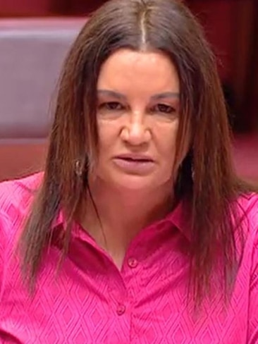 Senator Jacquie Lambie blasting Ms Hanson's draft legislation, suggesting the party should not be preaching about discrimination when they had history of discrimination against people of multicultural backgrounds and the LGBTIA+ community.
