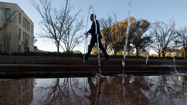 Treasurer Jim Chalmers arrives at Parliament House on May 14 ahead of delivering his third budget. Photo: Tracey Nearmy/Getty Images