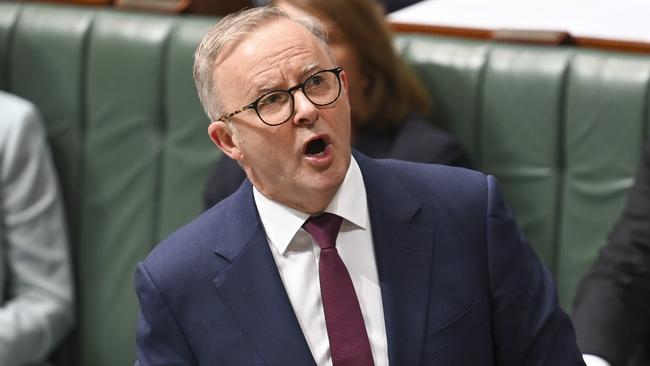 CANBERRA, AUSTRALIA, NewsWire Photos. FEBRUARY 27, 2024: Prime Minister Anthony Albanese during Question Time at Parliament House in Canberra. Picture: NCA NewsWire / Martin Ollman