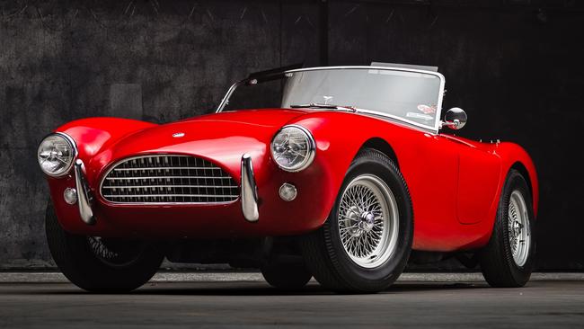 A 1963 AC Ace roadster, the prettiest of the post-war ACs.