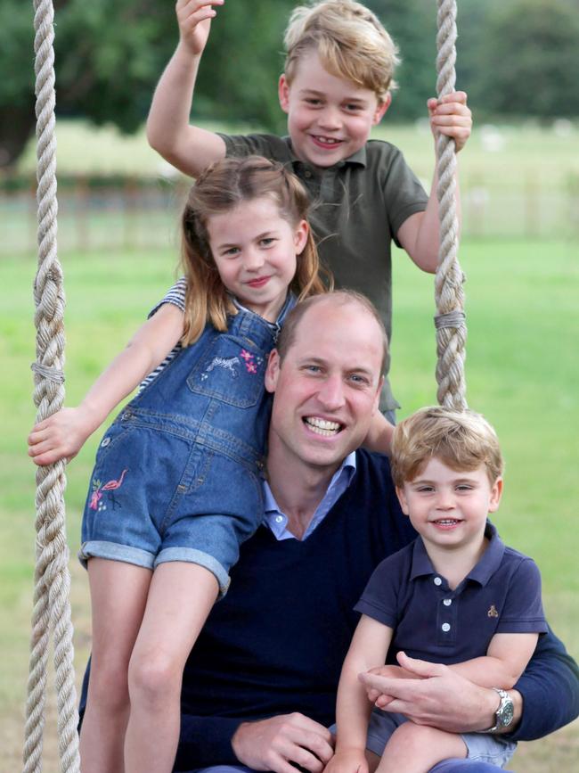 Photo taken by Kate of William and the children. Picture: Alphapress/Australscope