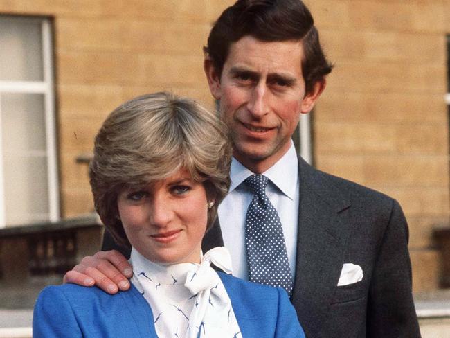 Lady Diana Spencer and Prince Charles pose for a photo following the announcement of their engagement in February 1981. Picture: Tim Graham/Getty Images