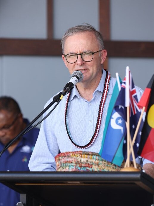 Prime Minister Anthony Albanese visited the Torres Strait on a two day trip. Picture: Supplied