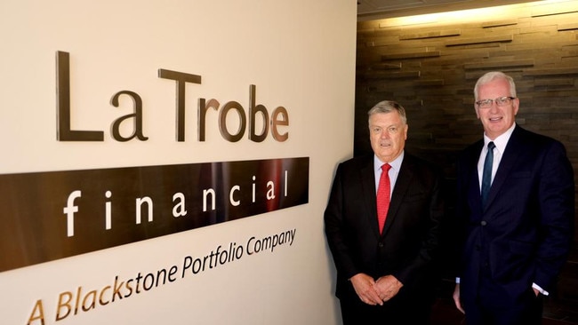 La Trobe Financial director Bob Edgar, left, with president and CEO Greg O’Neill.