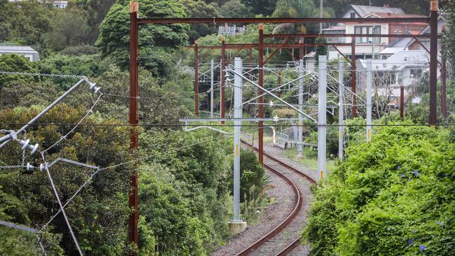 A photo of the spur line in North Sydney.