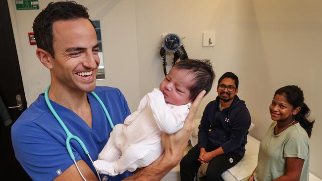 One of the benefits of Covid lockdowns was parents being able to spend more time at home, bonding with their babies. Picture: David Caird