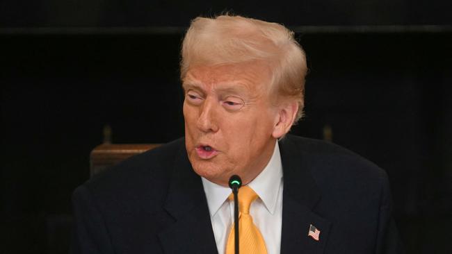 US President Donald Trump speaks during a the White House Crypto Summit in Washington, DC, March 7. Picture: AFP