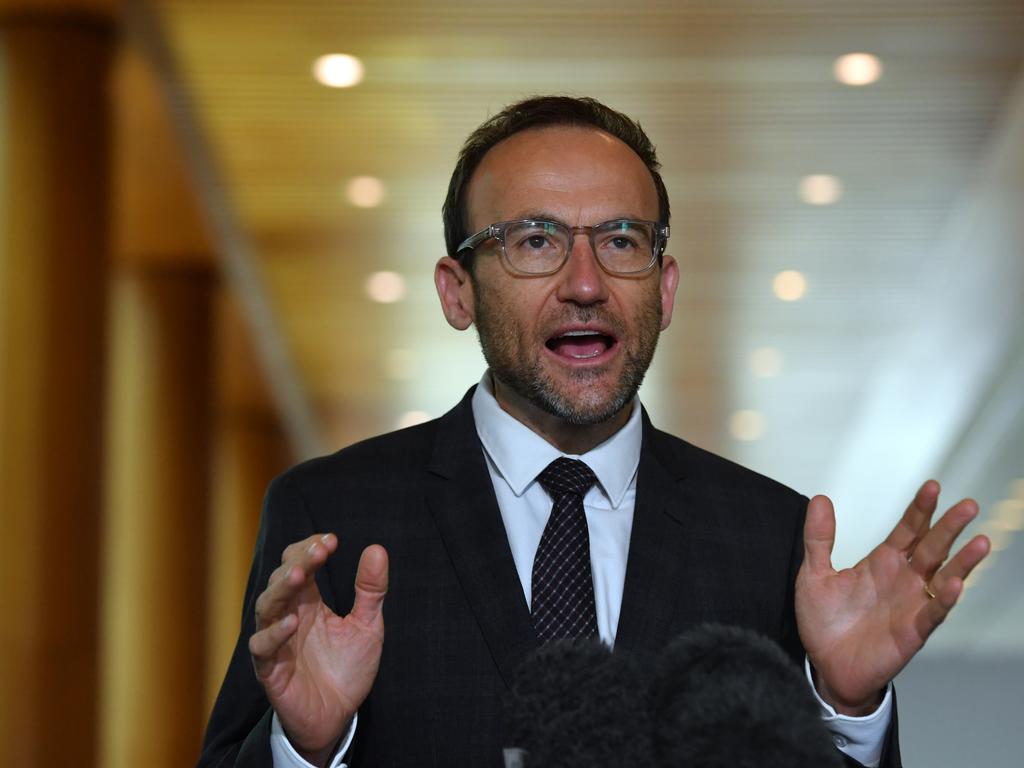 Adam Bandt was pressed for detail after a National Press Club speech. Photo: AAP Image/Mick Tsika