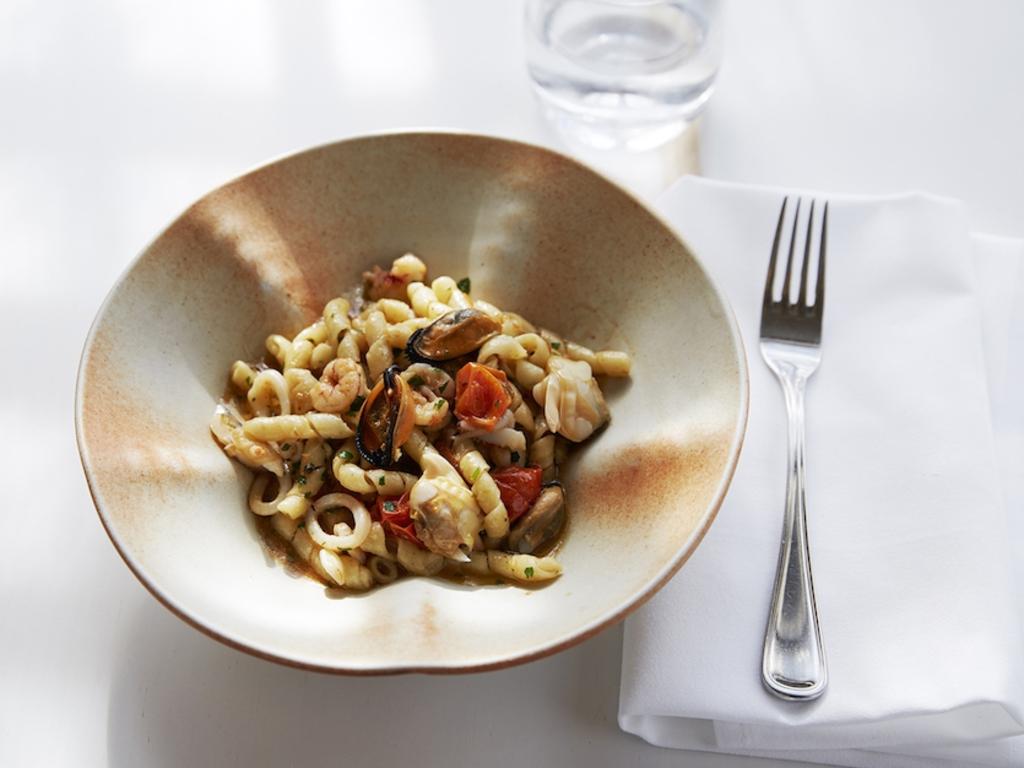 North Willoughby restaurant Via Alta’s dish of busiate marinara (seafood pasta), a favourite of Silvia Colloca.