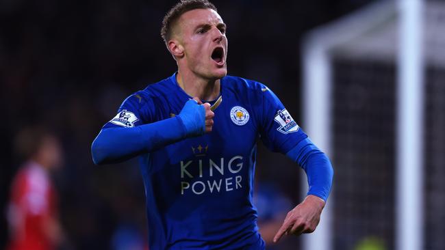 Jamie Vardy epitomises Leicester’s winning combination of hard graft and talent.