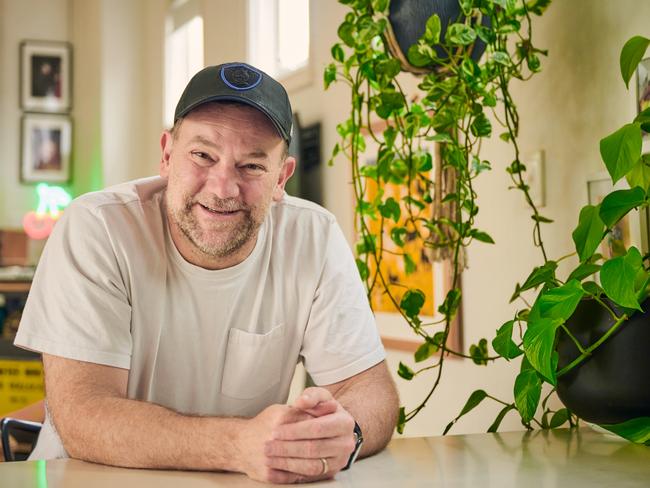 Comedian and actor Anthony "Lehmo" Lehmann in his Melbourne home. Picture: Eugene Hyland.