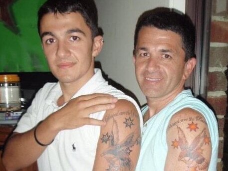 Constable Vidal with his father. The Day St station staff and officers are deeply shocked by the tragedy.