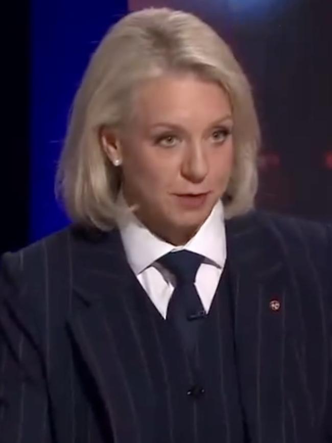 Nationals Senator Bridget McKenzie on ABC's Q&A on Monday night.