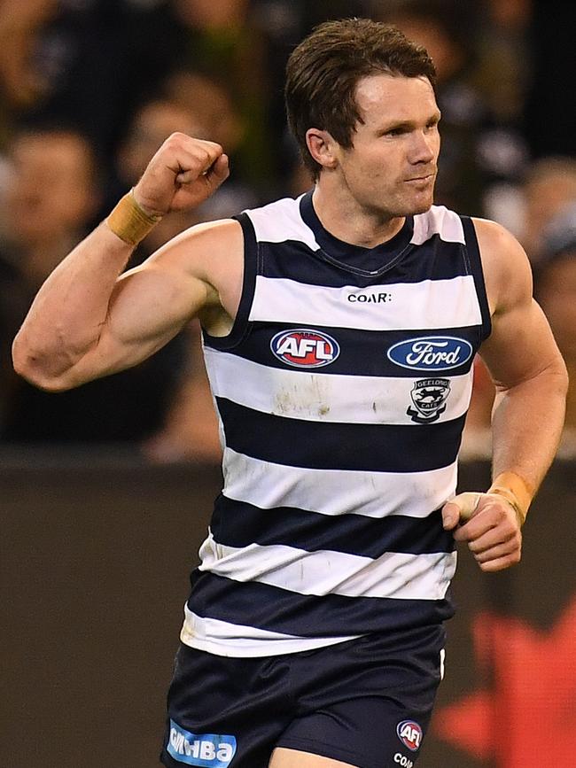 Patrick Dangerfield of the Cats. Picture: AAP Image/Julian Smith