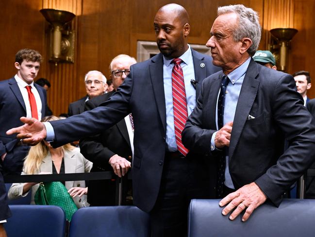Secretary of Health and Human Services Robert F. Kennedy Jr. departs after testifying. Picture: AP