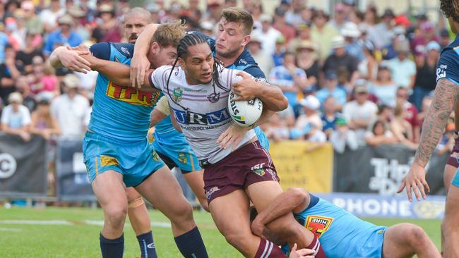 The Titans and Sea Eagles played a trial match at Marley Brown Oval in 2018.