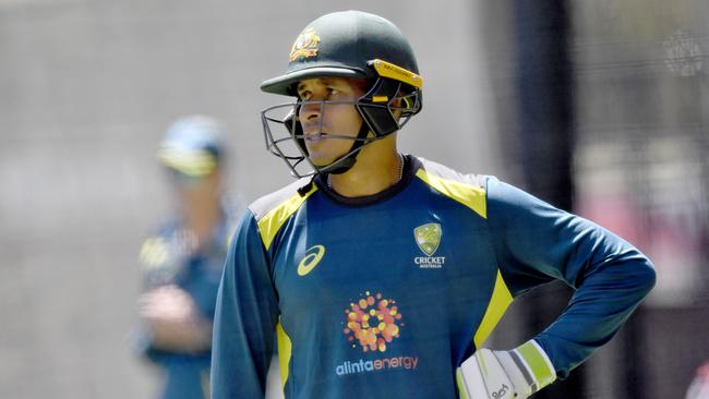 Usman Khawaja made a miracle recovery from knee surgery. Picture: AAP