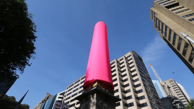 ‘The world’s giant condom’ is supposed to stay in the park for one week.