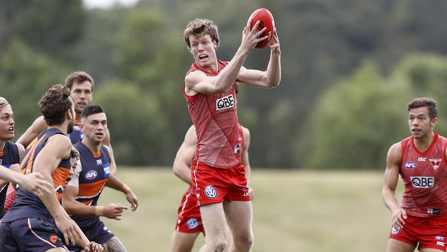 Nick Blakey starred for the Swans in their trial match against the Giants. Picture: Getty Images