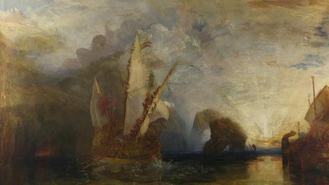 JMW Turner, Ulysses deriding Polyphemus – Homer’s Odyssey, 1829, © The National Gallery, London. Picture: Supplied.