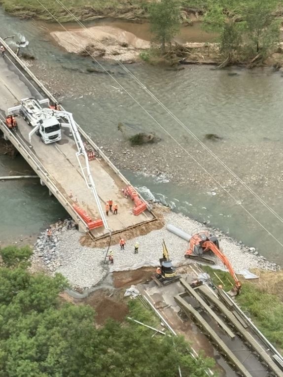 Severe flooding has brought down trees and completely saturated roads. Picture: Ergon Energy