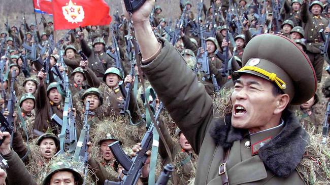 The (North) Korean Central News Agency released this photo on March 20, 2013, saying the North Korean army is completely ready to fight against South Korea and the United States. North Korea recently stepped up its military threats toward the South as South Korean and U.S. soldiers are conducting their annual joint military drill, Foal Eagle. The communist country berates the exercise as war maneuvers against it. (No sales outside of S. Korea) (AAP Image/Yonhap) NO ARCHIVING, AUSTRALIA ONLY