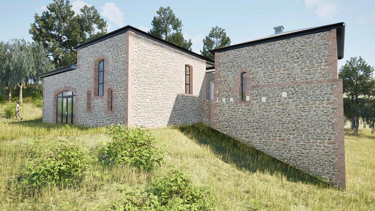 Proposed plans to convert a former gold mine building into a three-bedroom tourist accommodation at Beaumont Rd, Verdun. Picture: Nielsen Architects