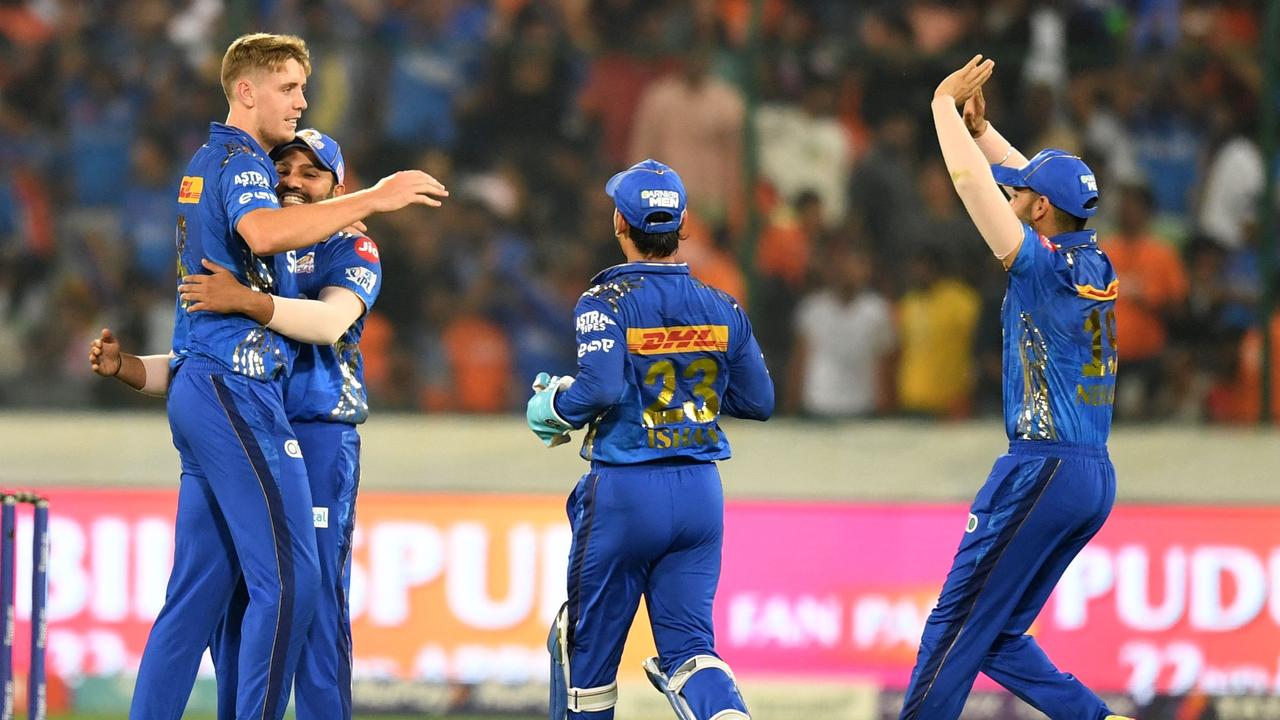 Mumbai Indians all-rounder Cameron Green. Photo by Noah SEELAM / AFP