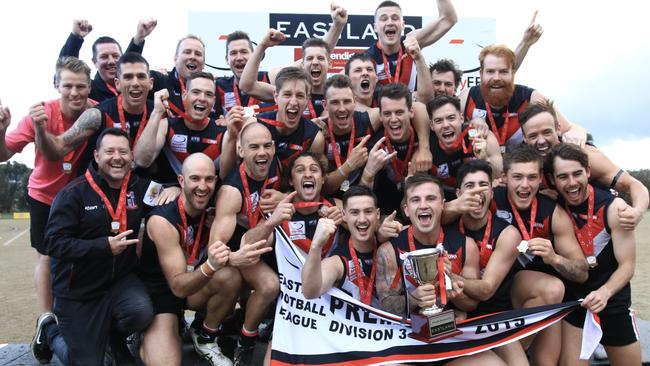 Kidd led South Belgrave to the 2019 flag in Division 3. Picture: Davis Harrigan