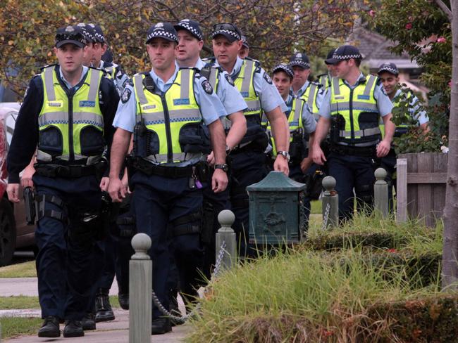 Police saturated the area around the siege. Picture: Trevor Pinder