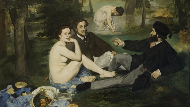 Detail: Edouard Manet, Le Dejeuner sur l’herbe, 1863, Paris, Musee d’Orsay