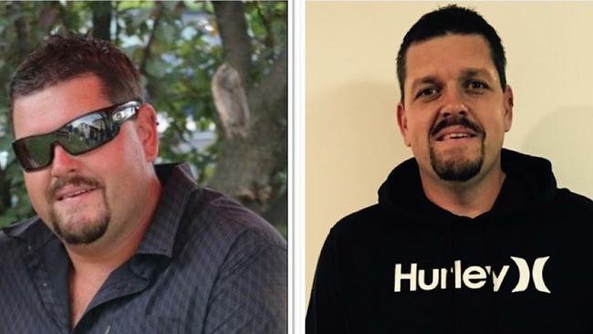 Central Coast dad Ryan Williams started losing weight in October 2015. He was 126kg on the left and 100kg on the right.