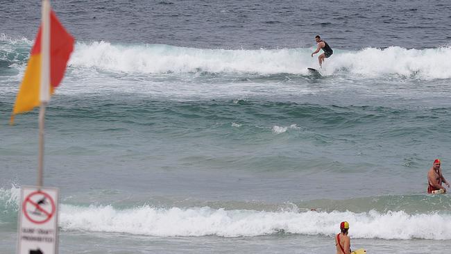 Board Riders In Between The Flags At Bondi Beach Are Putting Swimmers