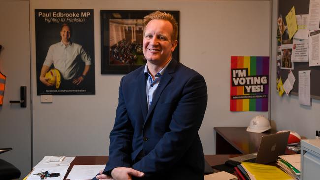 Frankston Labor MP Paul Edbrooke is returning to the skies without fear even after narrowly escapig death in a plane crash last year. Picture: Penny Stephens