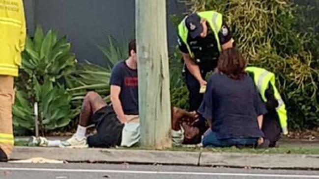 Brisbane Broncos player Ezra Mam tested positive to a road-side drug test and was hospitalised after being involved in a car crash in Brisbane on Friday night. Source: Supplied.