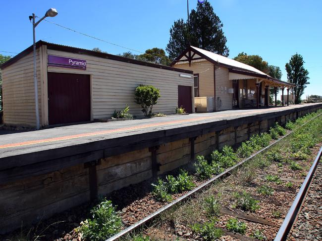 Pyramid Hill station where Krystal Fraser arrived from Bendigo the night she disappeared.