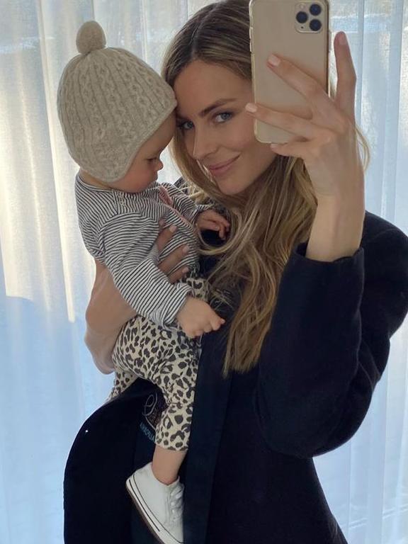 Jennifer Hawkins with her daughter, Frankie.