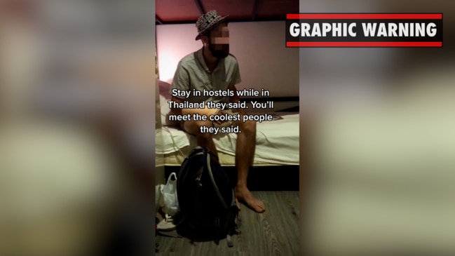 Tourist stunned by act in Thai hostel