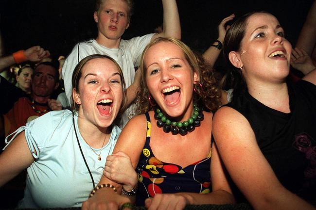 Fans at a 2002 Chemical Brothers concert. Picture: Adam Smith