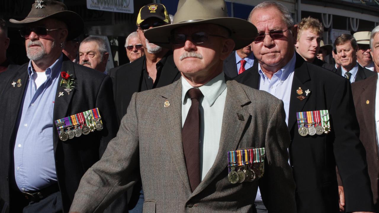 The Anzac Day march in Maryborough. Photo: Robyne Cuerel / Fraser Coast Chronicle