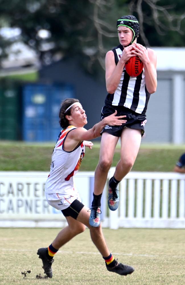 Sherwood player Reece Thompson of the Magpies.