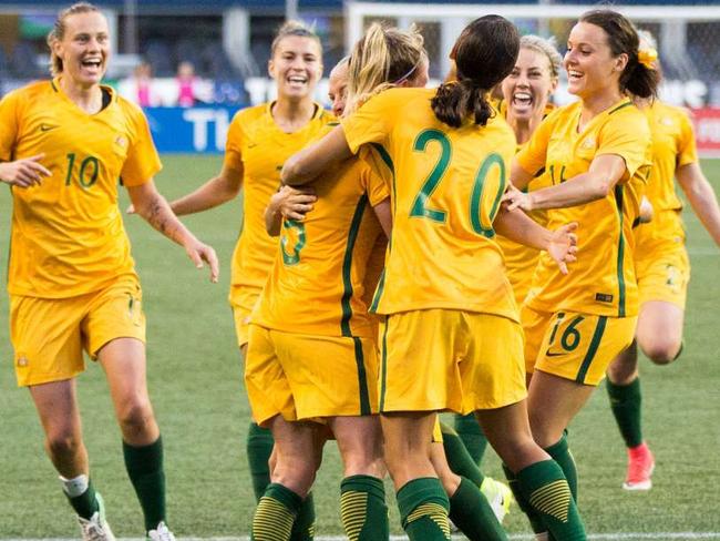 The Matildas after winning last years tournament.