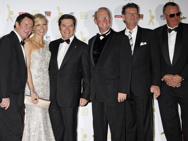 The Hey Hey it's Saturday cast of Russell Gilbert, Livina Nixon, Daryl Somers, John Blackman, Red Symons and Wilbur Wilde at the 2010 Logie Awards.