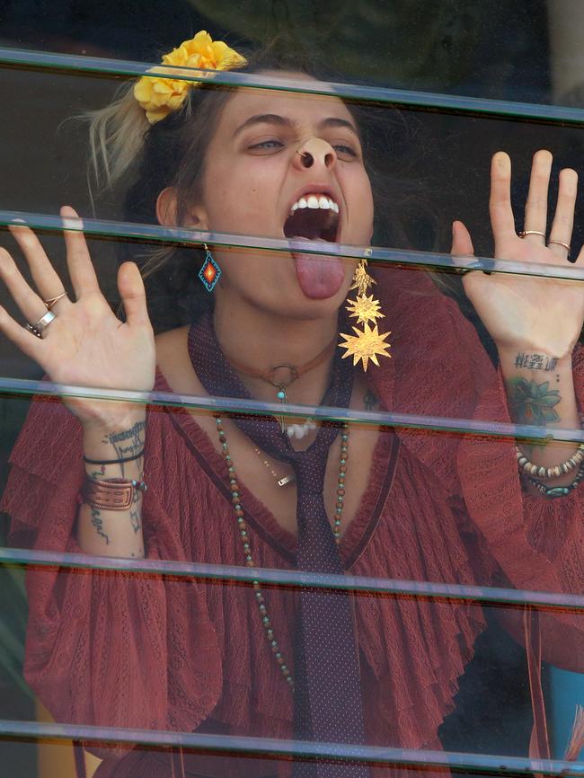 Paris Jackson in the Myer Marquee in 2017.