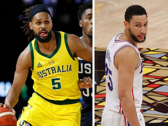 Patty Mills swipe at Ben Simmons.