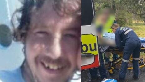 Today's headlines: The alleged killer of Gympie father Tylor Bell (above left) is due in court, woman seriously injured in crash east of Gympie (above right).