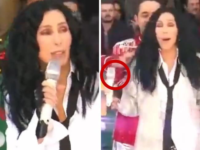 Cher performed at the iconic Macy's Thanksgiving Day Parade, with viewers accusing her of lip synching.