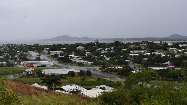 Bowen as seen from the north east of the town's tallest hill, Monday, March 27, 2017. The weather bureau has upgraded Cyclone Debbie to a category three storm as it approaches the north Queensland coast. Picture: AAP Image/Sarah Motherwell.